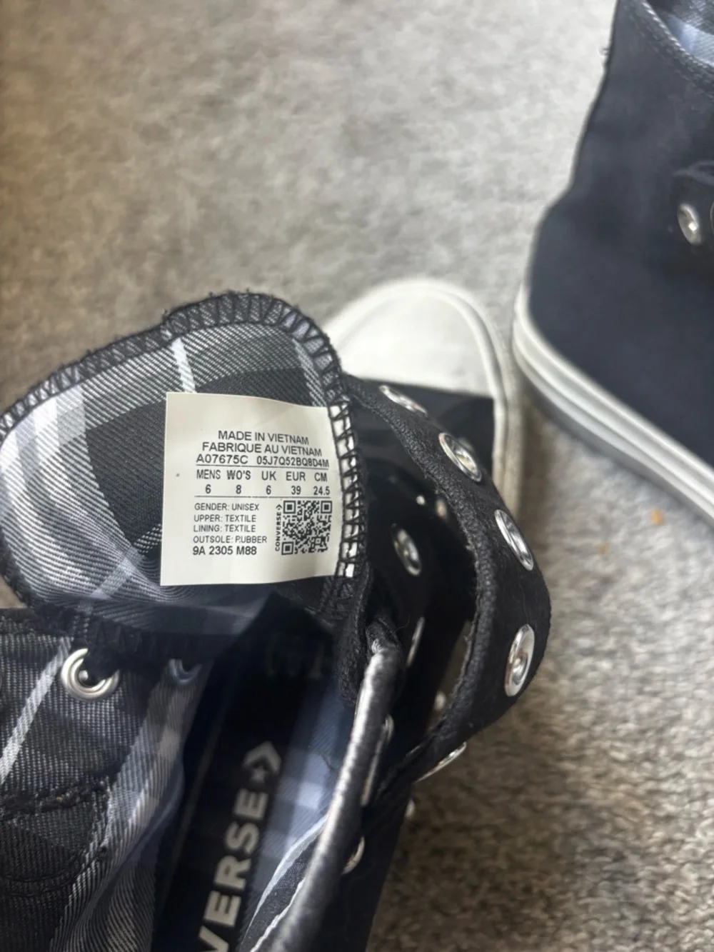 Limited edition!Converse Black Canvas Sneakers with Double Buckle Straps - Picture 6 of 12